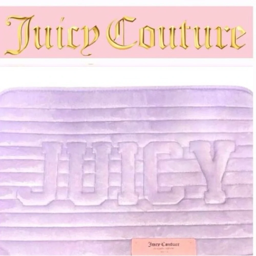 Juicy Couture NWT Purple memory foam rug with quilted Juicy Logo